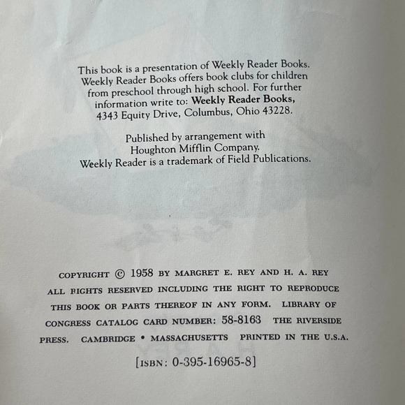 CURIOUS GEORGE FLIES A KITE by MARGRET REY - H.A.REY [ VINTAGE 1958 ] - Picture 6 of 11